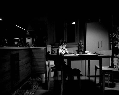 quiet evening at home after work